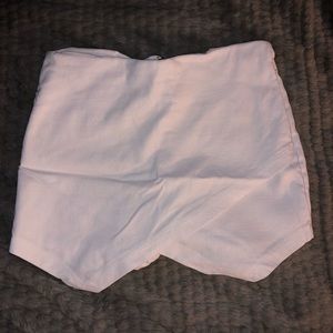 White Asymmetrical Skirt